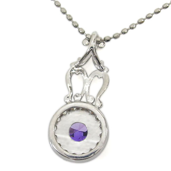 アンティークネックレス レディース ペンダント 選べる誕生石 18金 プラチナ 10金 ゴージャス 取り巻き カットボールチェーン 優雅 エレガント (品番 mh-0171)