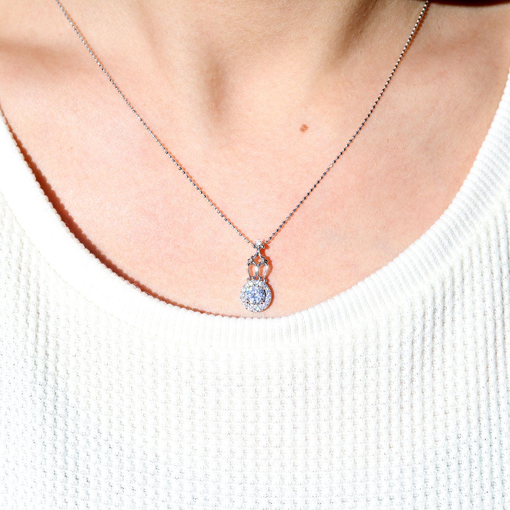 アンティークネックレス レディース ペンダント 選べる誕生石 18金 プラチナ 10金 ゴージャス 取り巻き カットボールチェーン 優雅 エレガント (品番 mh-0171)