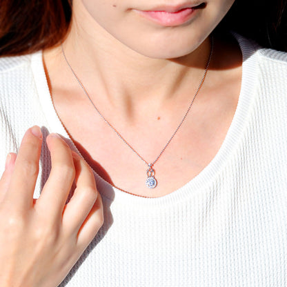 アンティークネックレス レディース ペンダント 選べる誕生石 18金 プラチナ 10金 ゴージャス 取り巻き カットボールチェーン 優雅 エレガント (品番 mh-0171)