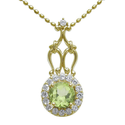 アンティークネックレス レディース ペンダント 選べる誕生石 18金 プラチナ 10金 ゴージャス 取り巻き カットボールチェーン 優雅 エレガント (品番 mh-0171)