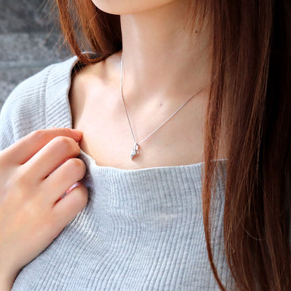 鑑定書付き ネックレス ダイヤモンド 0.25ct 18金 ゴールド レディース ペンダント Pt900 K18 プラチナ シンプル SI VS VVS ウェーブ 上品 (品番 mh-0207-4-cgl)