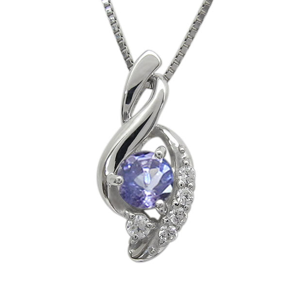 ペンダント レディース シルバー925 選べる誕生石 レディースネックレス ツイスト 10金 18金 プラチナ 天然石 華やか 大人 女性 エレガント (品番 mh-0227)