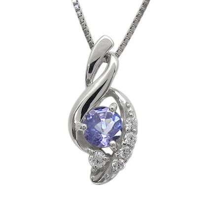 ペンダント レディース シルバー925 選べる誕生石 レディースネックレス ツイスト 10金 18金 プラチナ 天然石 華やか 大人 女性 エレガント (品番 mh-0227)