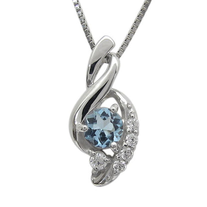 ペンダント レディース シルバー925 選べる誕生石 レディースネックレス ツイスト 10金 18金 プラチナ 天然石 華やか 大人 女性 エレガント (品番 mh-0227)