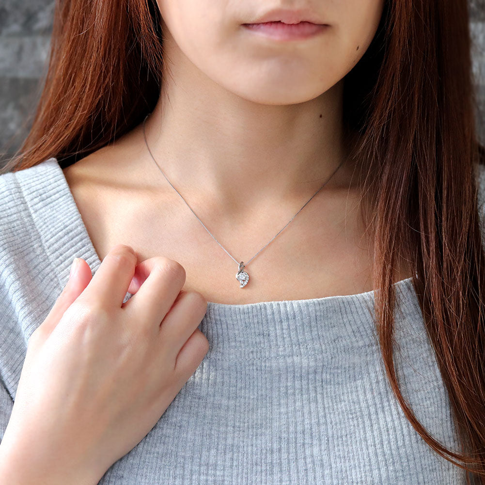 ペンダント レディース シルバー925 選べる誕生石 レディースネックレス ツイスト 10金 18金 プラチナ 天然石 華やか 大人 女性 エレガント (品番 mh-0227)