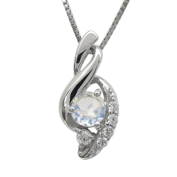 ペンダント レディース シルバー925 選べる誕生石 レディースネックレス ツイスト 10金 18金 プラチナ 天然石 華やか 大人 女性 エレガント (品番 mh-0227)