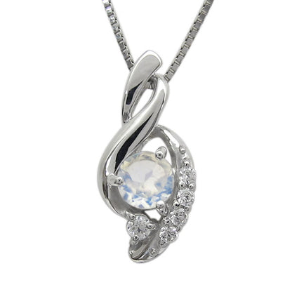 ペンダント レディース シルバー925 選べる誕生石 レディースネックレス ツイスト 10金 18金 プラチナ 天然石 華やか 大人 女性 エレガント (品番 mh-0227)