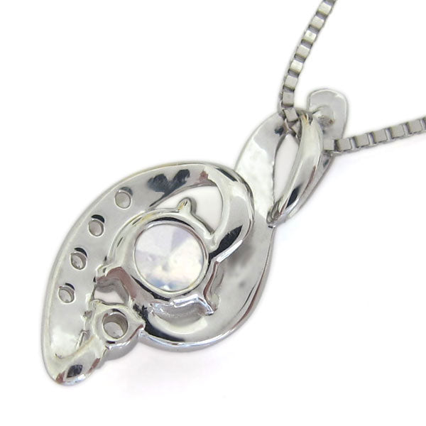 ペンダント レディース シルバー925 選べる誕生石 レディースネックレス ツイスト 10金 18金 プラチナ 天然石 華やか 大人 女性 エレガント (品番 mh-0227)