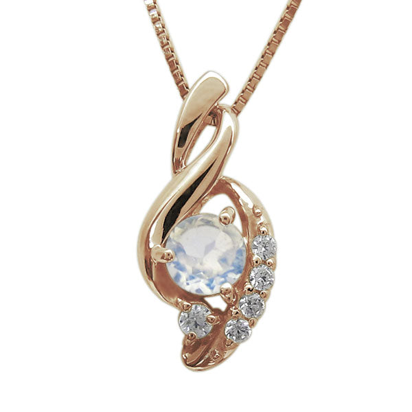 ペンダント レディース シルバー925 選べる誕生石 レディースネックレス ツイスト 10金 18金 プラチナ 天然石 華やか 大人 女性 エレガント (品番 mh-0227)