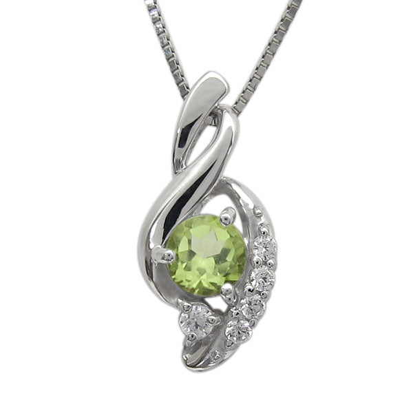 ペンダント レディース シルバー925 選べる誕生石 レディースネックレス ツイスト 10金 18金 プラチナ 天然石 華やか 大人 女性 エレガント (品番 mh-0227)