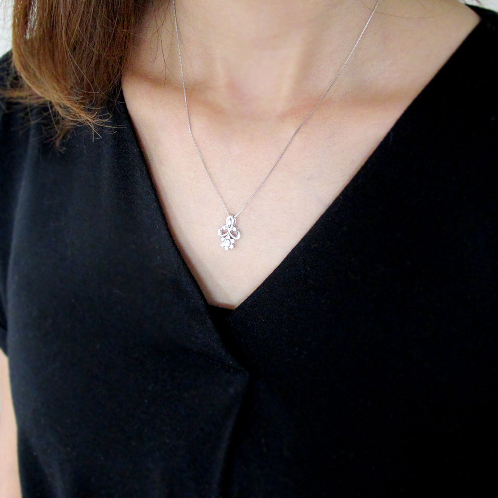 セミオーダー レディース ペンダントトップ フラワー 可愛い 3mm 空枠 花びら SV925 K10 K18 P t900 ルース カスタム ご褒美 華やか ギフト (品番 mh-0249-kw)