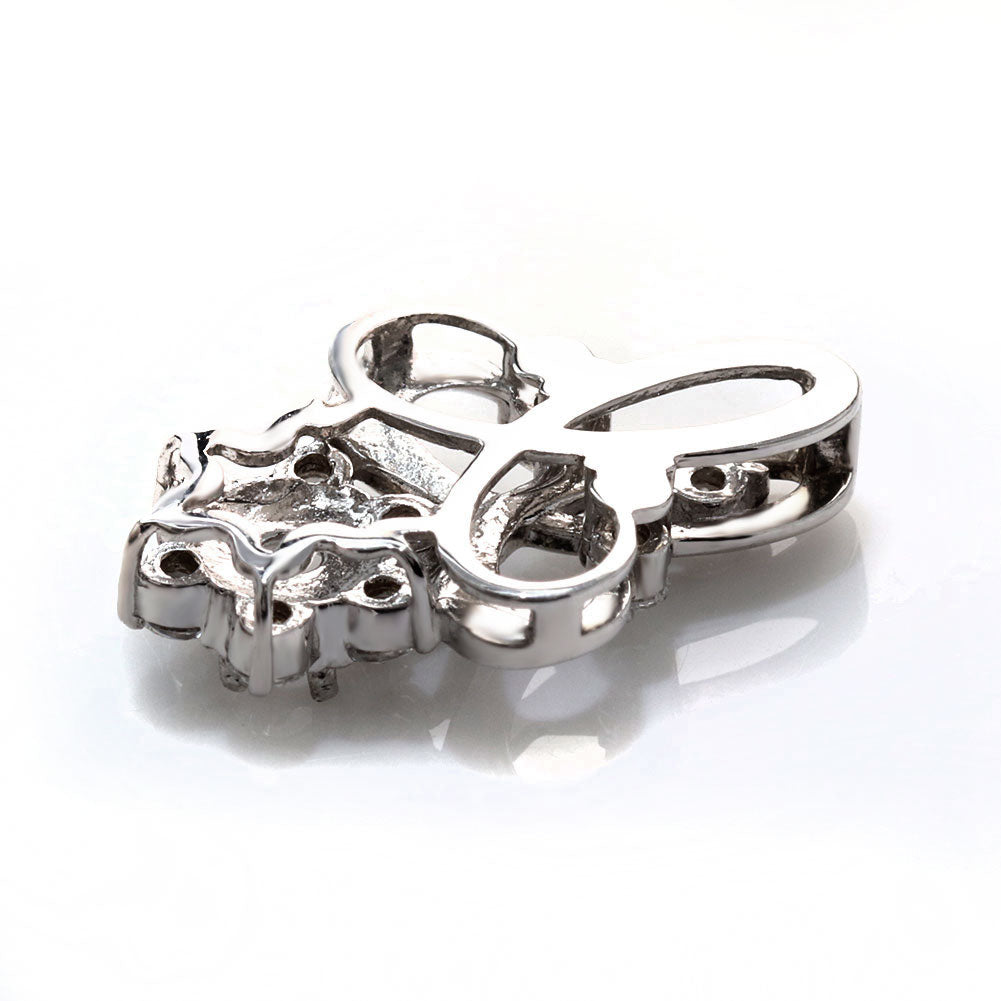 セミオーダー レディース ペンダントトップ フラワー 可愛い 3mm 空枠 花びら SV925 K10 K18 P t900 ルース カスタム ご褒美 華やか ギフト (品番 mh-0249-kw)