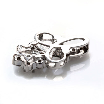 セミオーダー レディース ペンダントトップ フラワー 可愛い 3mm 空枠 花びら SV925 K10 K18 P t900 ルース カスタム ご褒美 華やか ギフト (品番 mh-0249-kw)