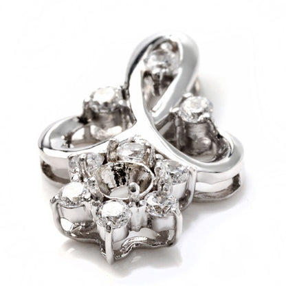 セミオーダー レディース ペンダントトップ フラワー 可愛い 3mm 空枠 花びら SV925 K10 K18 P t900 ルース カスタム ご褒美 華やか ギフト (品番 mh-0249-kw)