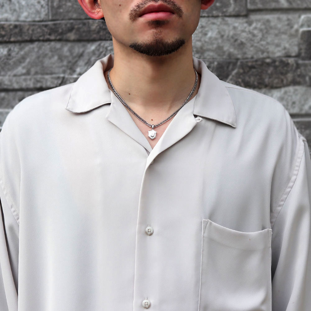 メンズ ペンダントトップ イニシャル 刻印 盾 シールド ネックレス トップのみ SV925 K10 K18 Pt900 選べる誕生石 男性 大人 かっこいい 父の日 (品番 mh-0333-ph)