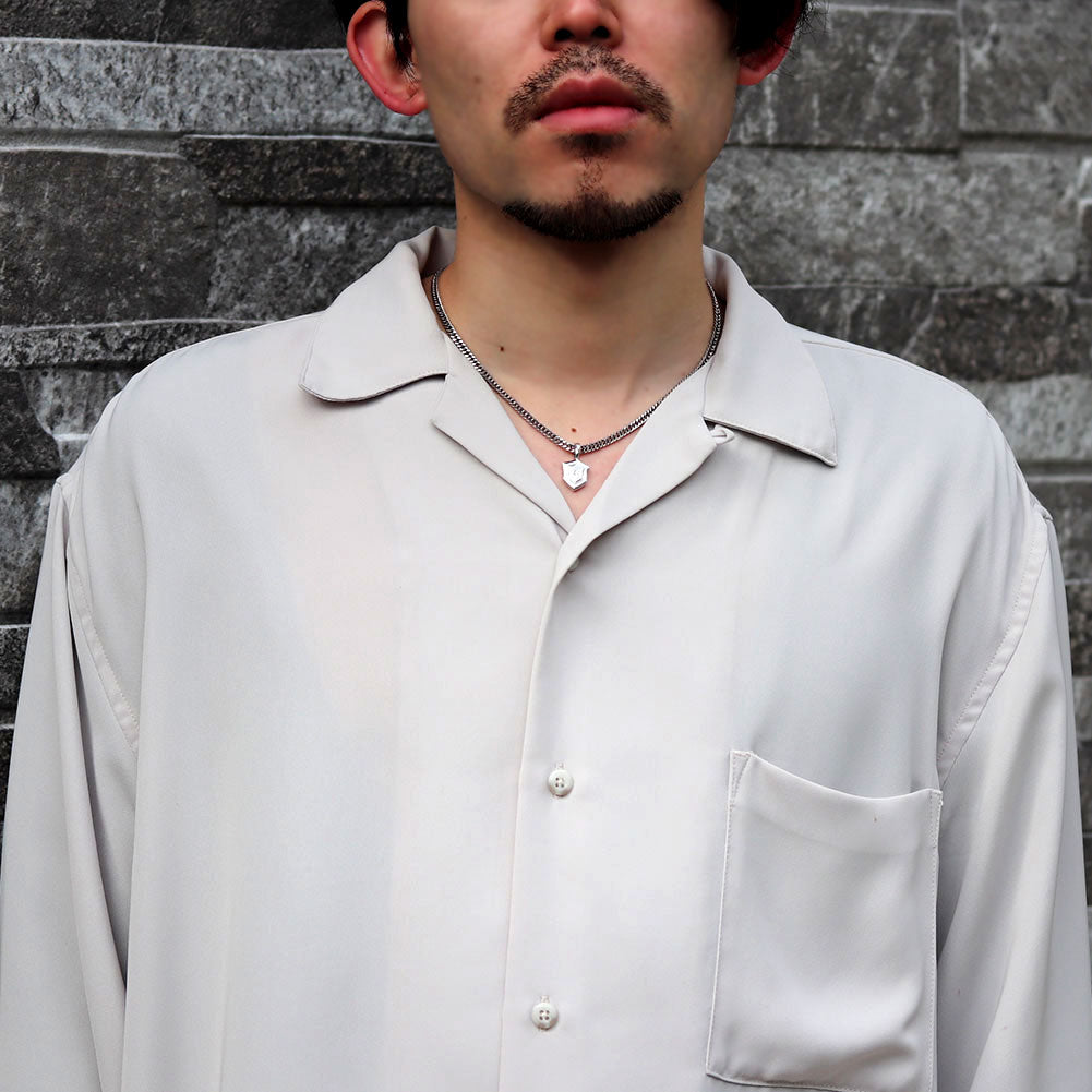 ネックレス イニシャル メンズ 喜平チェーン シールド 盾 ペンダント 選べる誕生石 SV925 K10 K18 Pt900 男性 大人 選べる アルファベット 刻印 (品番 mh-0333)