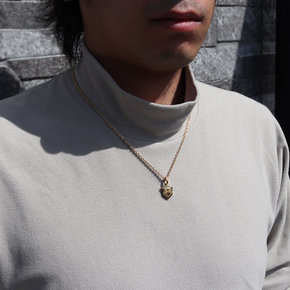 24金 ペンダントトップ メンズ 純金 K24 ネックレス トップのみ 誕生石 盾 シールド イニシャル 刻印 男性 大人 かっこいい 高級 特別 お祝い 資産 (品番 mh-0333-k24-ph)