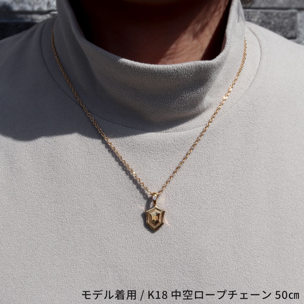 24金 ペンダントトップ メンズ 純金 K24 ネックレス トップのみ 誕生石 盾 シールド イニシャル 刻印 男性 大人 かっこいい 高級 特別 お祝い 資産 (品番 mh-0333-k24)