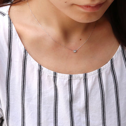 パライバトルマリン ネックレス レディース ひまわり ペンダント 華奢 希少石 sv925 K10 K18 Pt900  天然石 向日葵 フラワー 女性 母の日 (品番 mh-0342-para)