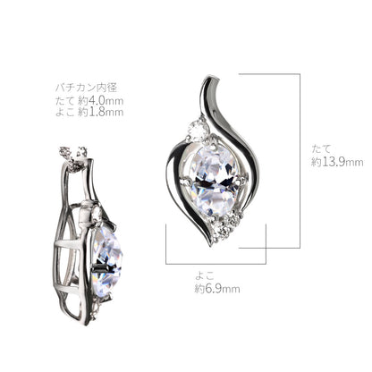 ジュエリー リフォーム ペンダント ネックレストップ K18 K10 Pt900 SV925 空枠 枠 4×6mm しずく 上品 ペンダントトップ セミオーダー (品番 mh-0362-kw)