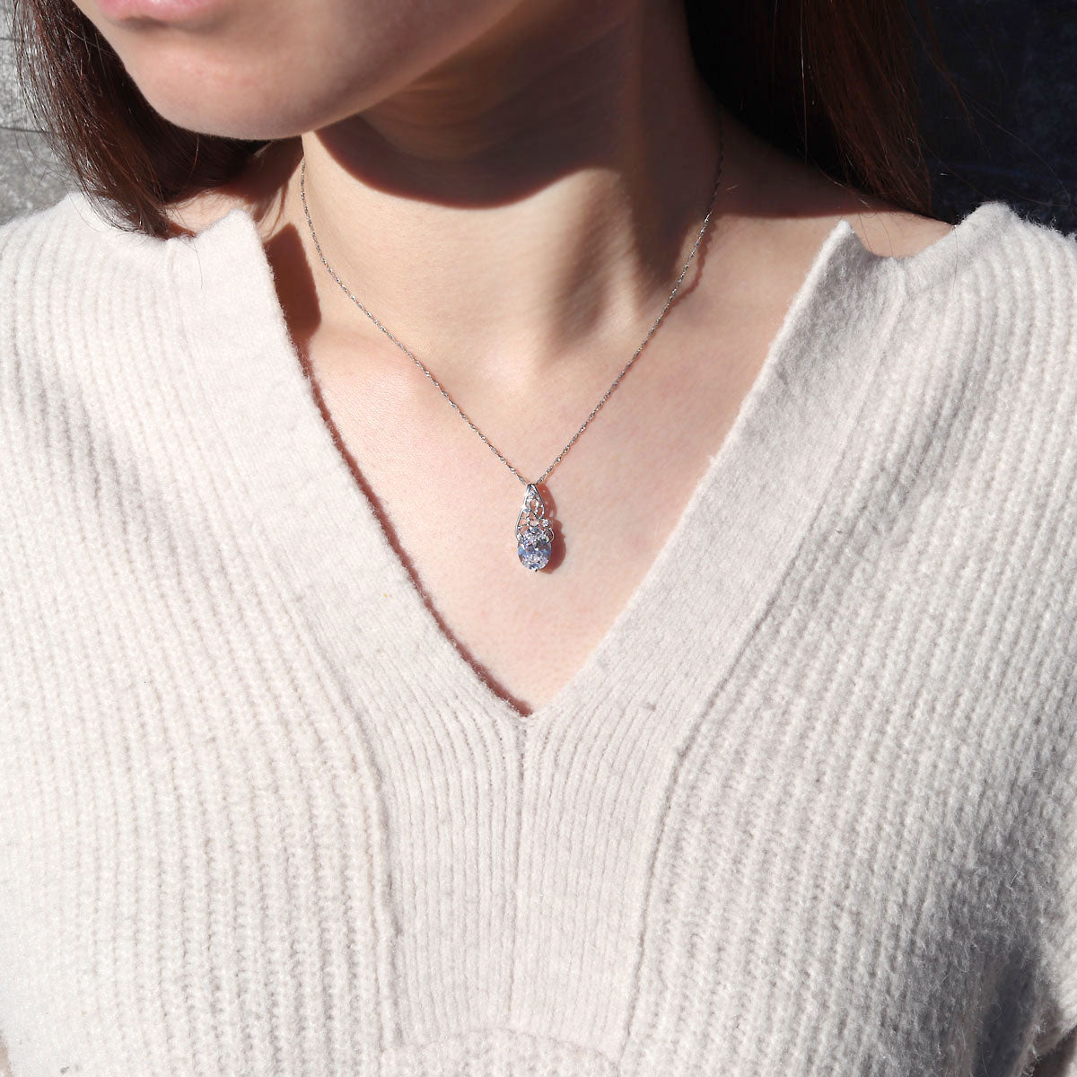 大粒 天然石 オーバルカット ネックレス 8×10mm レディース ペンダント アラベスク 超大粒 SV925 K10 K18 PT900 選べる 綺麗 大ぶり 母 妻 女性 ギフト (品番 mh-0422)