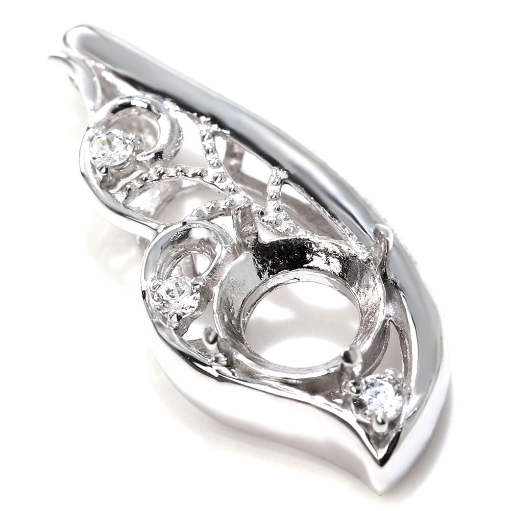 フェアリー ペンダントトップ 空枠 5mm 可愛い レディース セミオーダー 唐草 sv925 k10 k18 pt900 羽根 ミル調 透かし ふんわり おしゃれ ジュエリー (品番 mh-0426-kw)