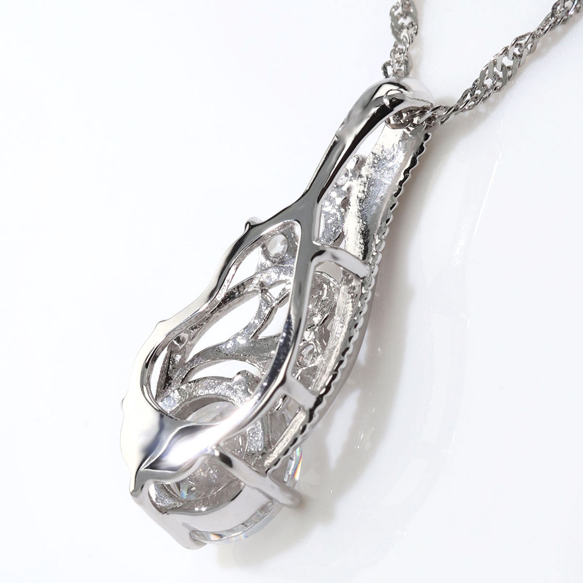 レディース ダイヤモンド ネックレス 0.5ct 鑑定書付き アラベスク 18金 プラチナ リーフ ミル調 華やか 高級 上品 誕生日 記念日 特別なジュエリー (品番 mh-0427-4-cgl)