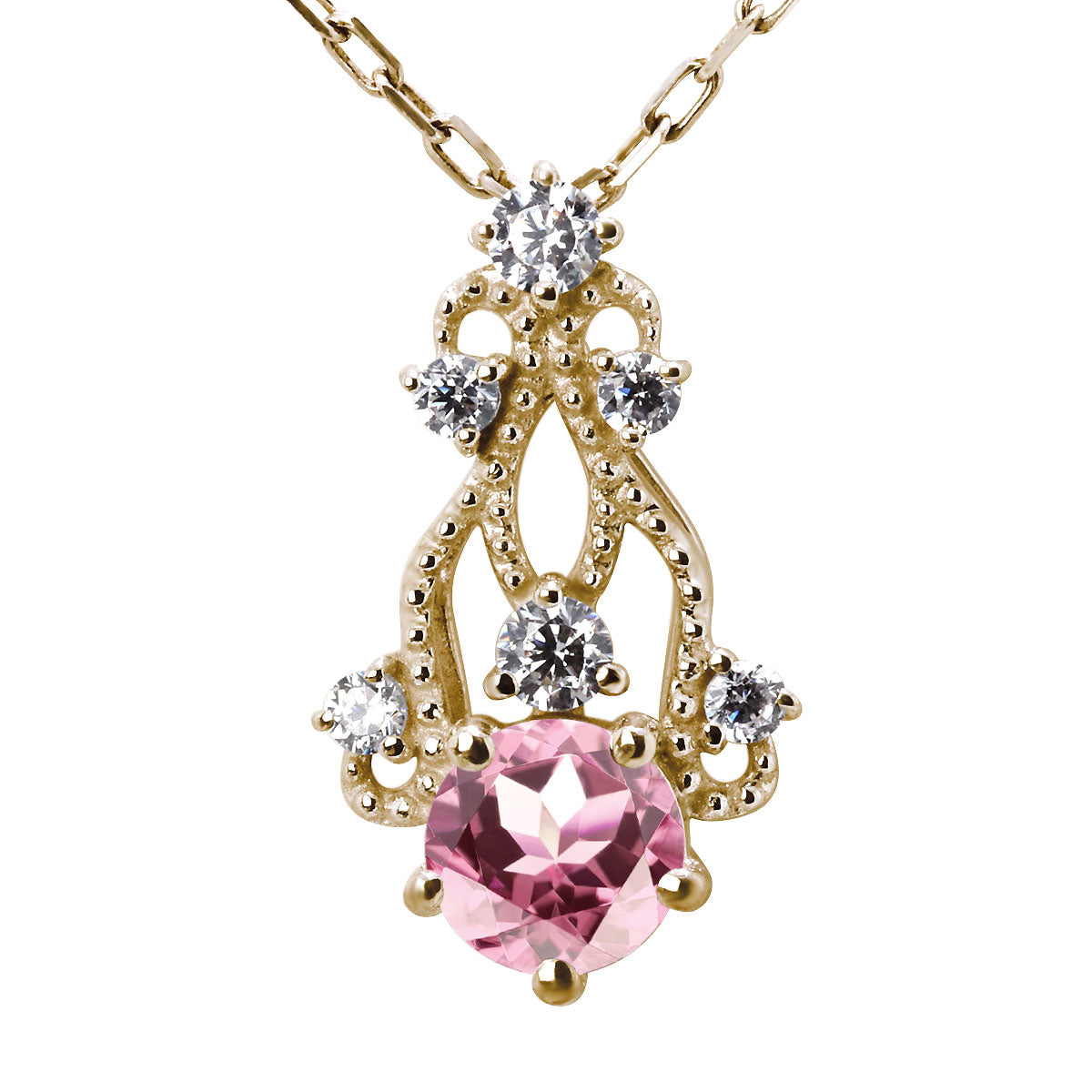 レディース ネックレス 透かし ミル SV925 K10 K18 Pt900 ダイヤモンド 綺麗 おすすめ 女性 エレガント オリジナル ジュエリー 手作り 工房直販 (品番 mh-0429)