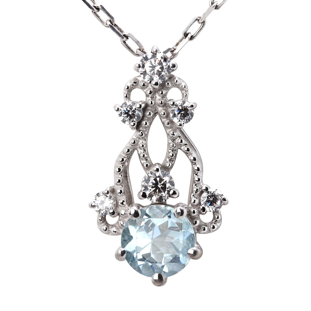 レディース ネックレス 透かし ミル SV925 K10 K18 Pt900 ダイヤモンド 綺麗 おすすめ 女性 エレガント オリジナル ジュエリー 手作り 工房直販 (品番 mh-0429)