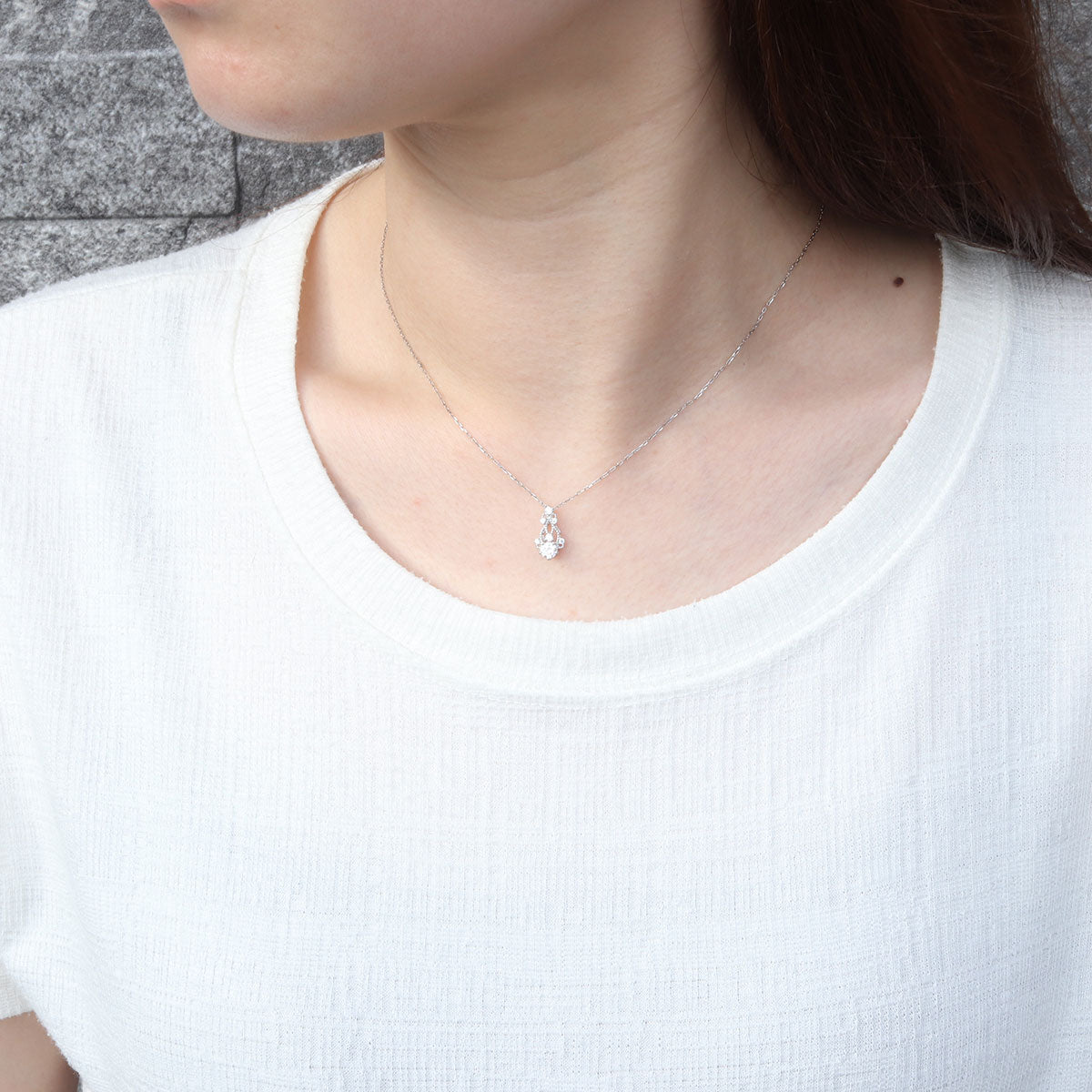 プラチナ ネックレス レディース ダイヤモンド 0.25ct 鑑定書付き 18金 選べる クラリティ 透かし ミル 上品 誕生日 記念日 プレゼント おすすめ (品番 mh-0429-4-cgl)