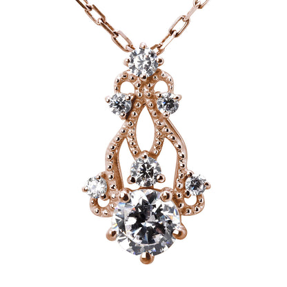 レディース ネックレス 透かし ミル SV925 K10 K18 Pt900 ダイヤモンド 綺麗 おすすめ 女性 エレガント オリジナル ジュエリー 手作り 工房直販 (品番 mh-0429)