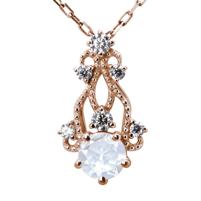 レディース ネックレス 透かし ミル SV925 K10 K18 Pt900 ダイヤモンド 綺麗 おすすめ 女性 エレガント オリジナル ジュエリー 手作り 工房直販 (品番 mh-0429)