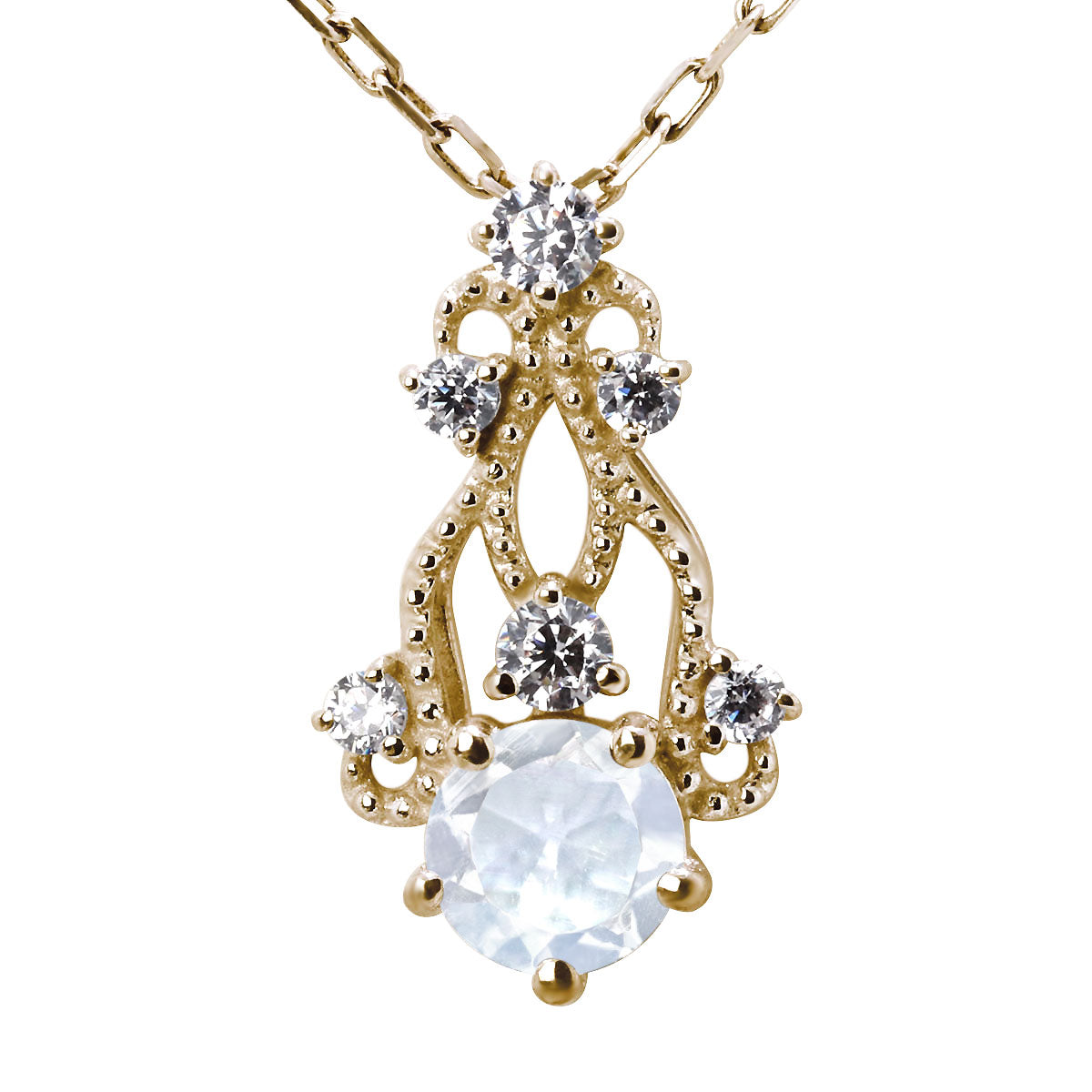 レディース ネックレス 透かし ミル SV925 K10 K18 Pt900 ダイヤモンド 綺麗 おすすめ 女性 エレガント オリジナル ジュエリー 手作り 工房直販 (品番 mh-0429)