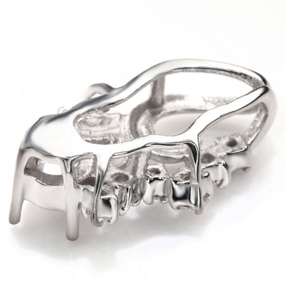 レディース ペンダントトップ 空枠 3mm リーフ 花 Pt900 K18 K10 SV925 フラワー セミオーダー 小花 上品 華やか 特別なジュエリー ギフト向け (品番 mh-0430-kw)