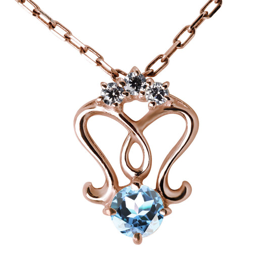 ネックレス レディース M字 選べる誕生石 シルバー 10金 18金 プラチナ M字ライン 透かしデザイン 曲線 可愛い 大人女子 天然石 上品 普段使い  (品番 mh-0431)