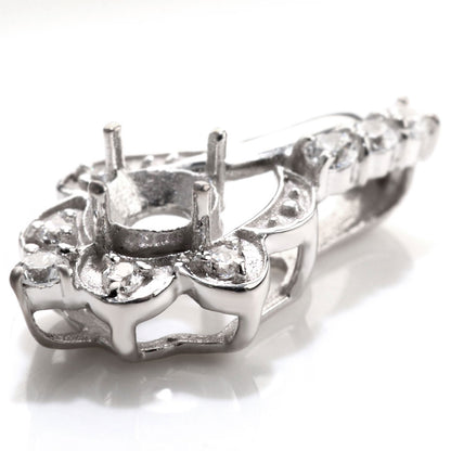フラワー ネックレス 3mm 空枠 可愛い お花 ペンダント Pt900  SV925 K10 K18レディース ふんわり 上品 華やか 大人 エレガント プレゼントおすすめ (品番 mh-0432-kw)