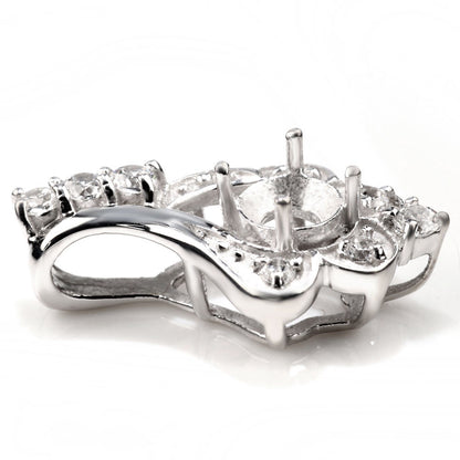 フラワー ネックレス 3mm 空枠 可愛い お花 ペンダント Pt900  SV925 K10 K18レディース ふんわり 上品 華やか 大人 エレガント プレゼントおすすめ (品番 mh-0432-kw)