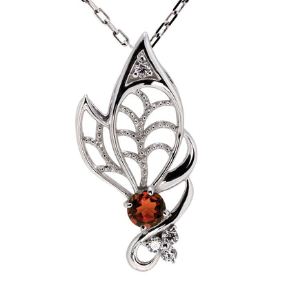 蝶モチーフ ネックレス レディース 誕生石 透かし 可憐 SV925 K10 K18 Pt900 選べるカラー ペンダント 羽 バタフライ 人気 女性 大人 華やか おしゃれ (品番 mh-0433)