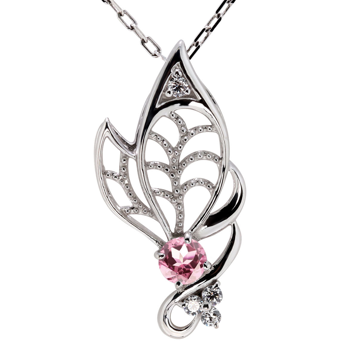 蝶モチーフ ネックレス レディース 誕生石 透かし 可憐 SV925 K10 K18 Pt900 選べるカラー ペンダント 羽 バタフライ 人気 女性 大人 華やか おしゃれ (品番 mh-0433)