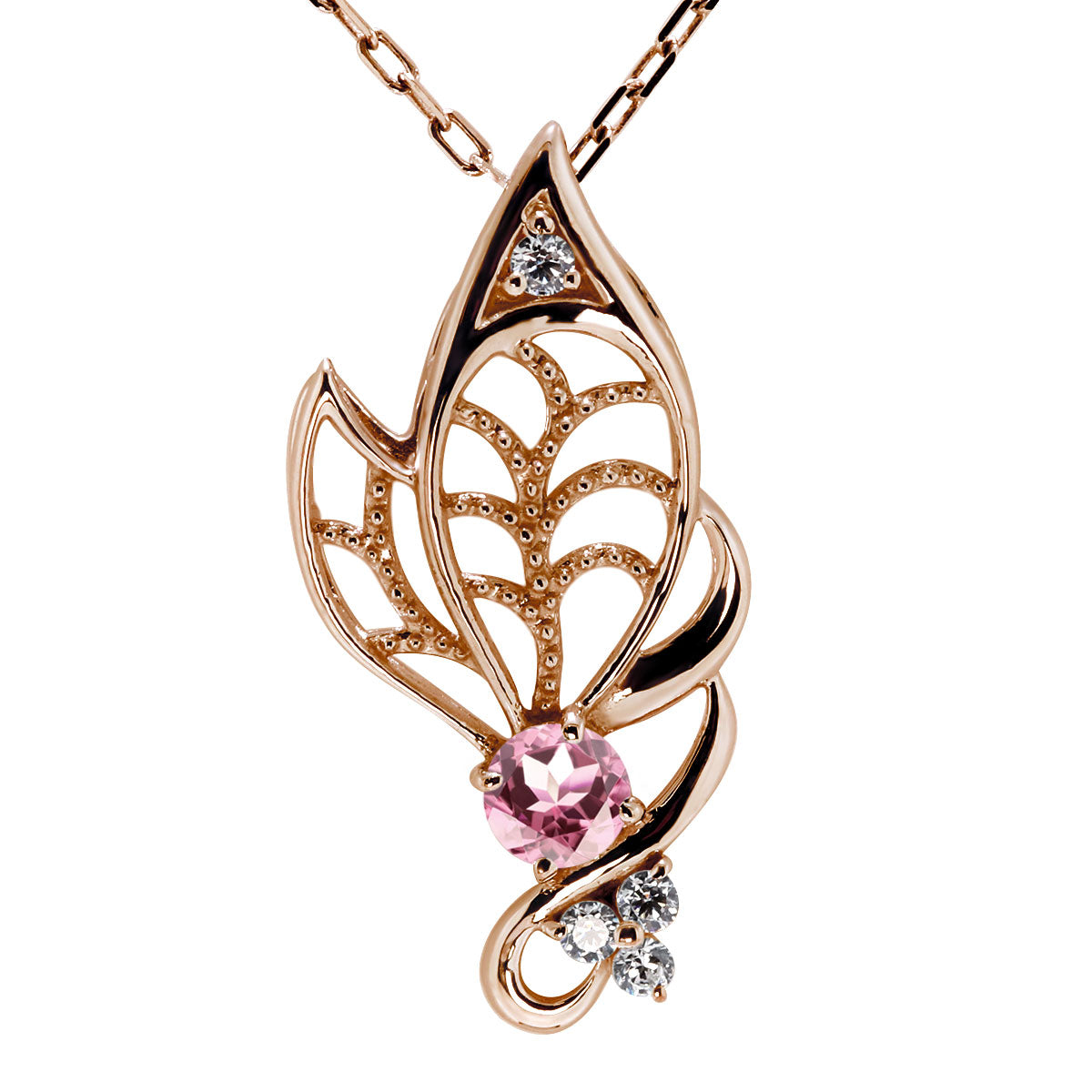 蝶モチーフ ネックレス レディース 誕生石 透かし 可憐 SV925 K10 K18 Pt900 選べるカラー ペンダント 羽 バタフライ 人気 女性 大人 華やか おしゃれ (品番 mh-0433)