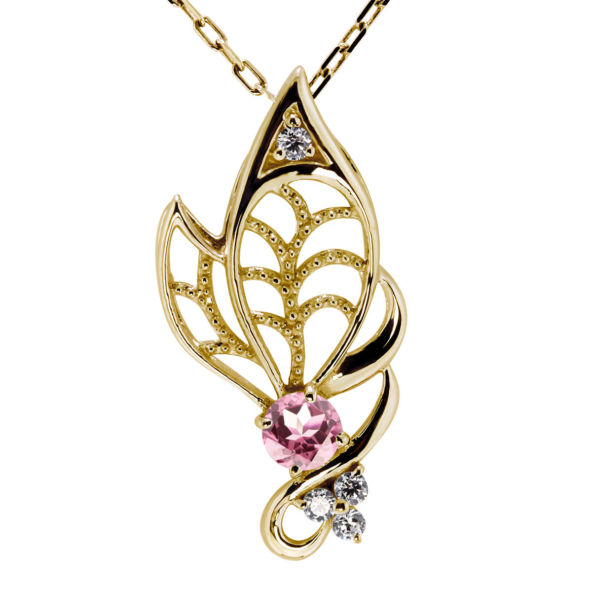 蝶モチーフ ネックレス レディース 誕生石 透かし 可憐 SV925 K10 K18 Pt900 選べるカラー ペンダント 羽 バタフライ 人気 女性 大人 華やか おしゃれ (品番 mh-0433)