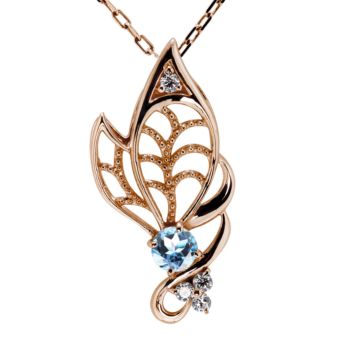 蝶モチーフ ネックレス レディース 誕生石 透かし 可憐 SV925 K10 K18 Pt900 選べるカラー ペンダント 羽 バタフライ 人気 女性 大人 華やか おしゃれ (品番 mh-0433)