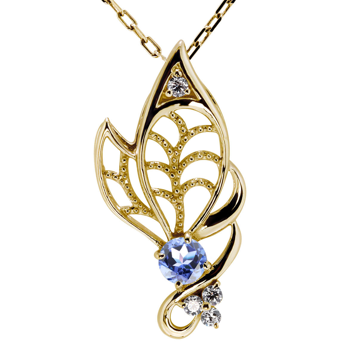 蝶モチーフ ネックレス レディース 誕生石 透かし 可憐 SV925 K10 K18 Pt900 選べるカラー ペンダント 羽 バタフライ 人気 女性 大人 華やか おしゃれ (品番 mh-0433)