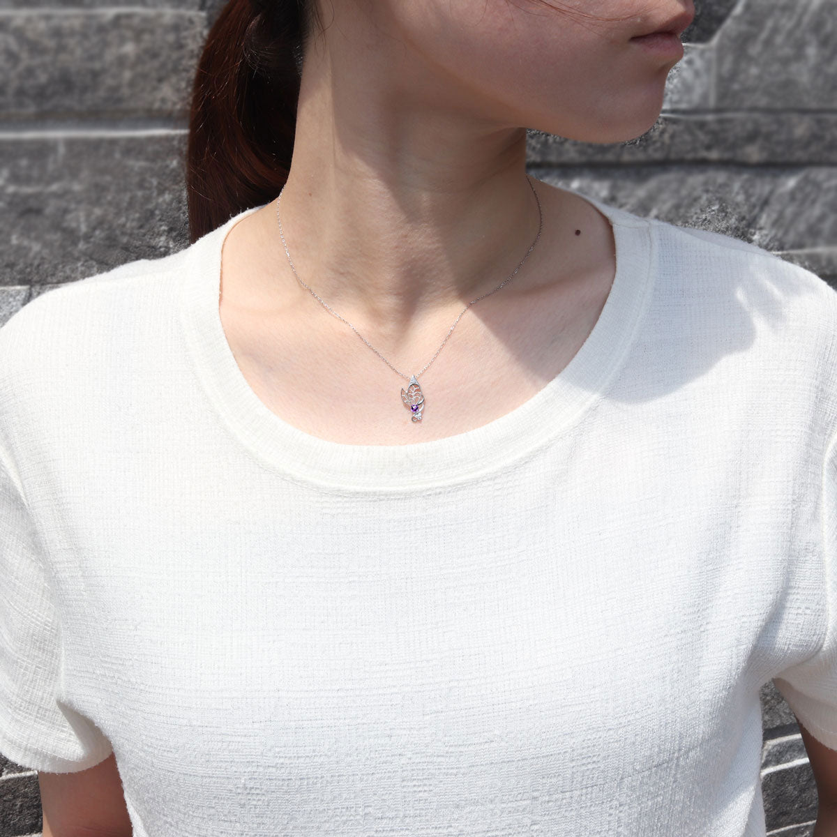 蝶モチーフ ネックレス レディース 誕生石 透かし 可憐 SV925 K10 K18 Pt900 選べるカラー ペンダント 羽 バタフライ 人気 女性 大人 華やか おしゃれ (品番 mh-0433)