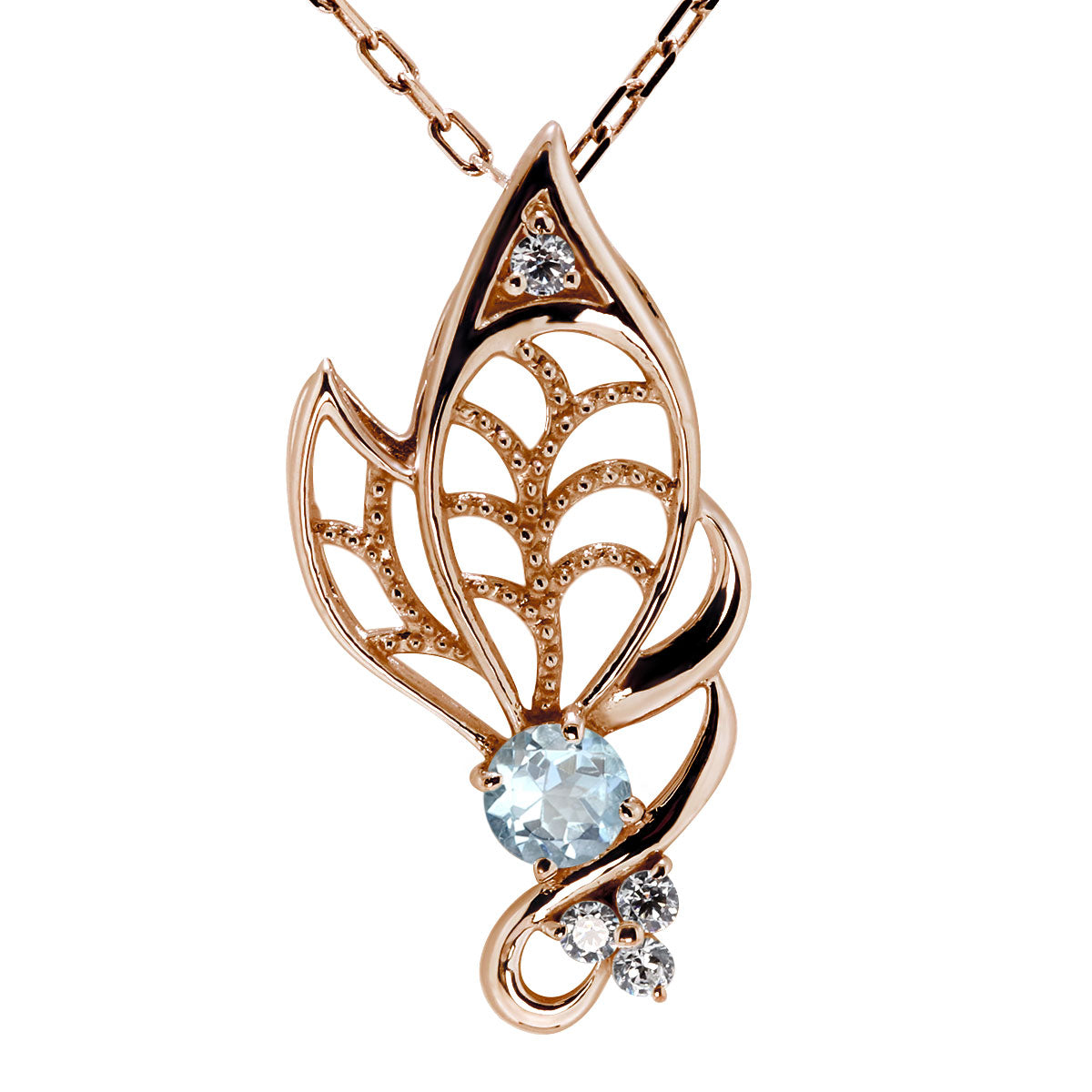 蝶モチーフ ネックレス レディース 誕生石 透かし 可憐 SV925 K10 K18 Pt900 選べるカラー ペンダント 羽 バタフライ 人気 女性 大人 華やか おしゃれ (品番 mh-0433)