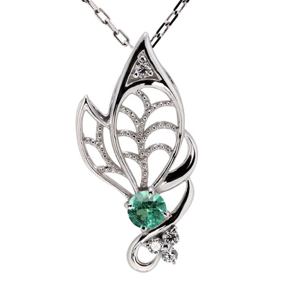 蝶モチーフ ネックレス レディース 誕生石 透かし 可憐 SV925 K10 K18 Pt900 選べるカラー ペンダント 羽 バタフライ 人気 女性 大人 華やか おしゃれ (品番 mh-0433)