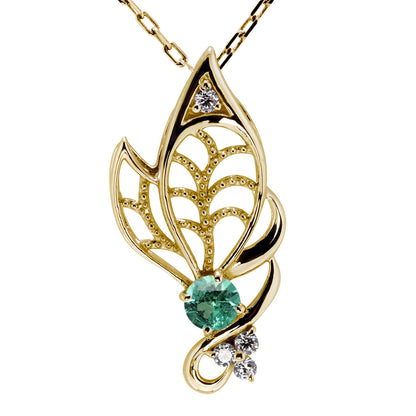 蝶モチーフ ネックレス レディース 誕生石 透かし 可憐 SV925 K10 K18 Pt900 選べるカラー ペンダント 羽 バタフライ 人気 女性 大人 華やか おしゃれ (品番 mh-0433)