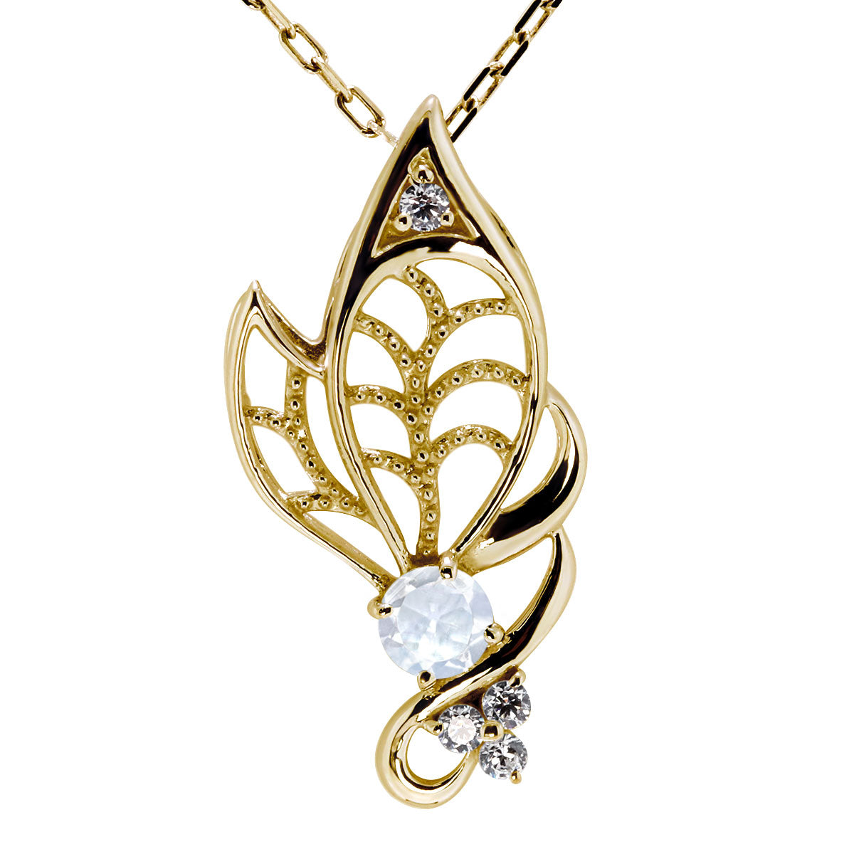 蝶モチーフ ネックレス レディース 誕生石 透かし 可憐 SV925 K10 K18 Pt900 選べるカラー ペンダント 羽 バタフライ 人気 女性 大人 華やか おしゃれ (品番 mh-0433)