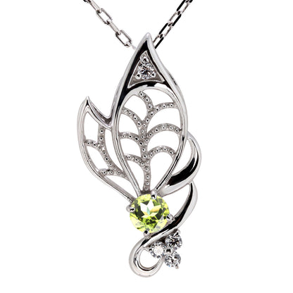 蝶モチーフ ネックレス レディース 誕生石 透かし 可憐 SV925 K10 K18 Pt900 選べるカラー ペンダント 羽 バタフライ 人気 女性 大人 華やか おしゃれ (品番 mh-0433)