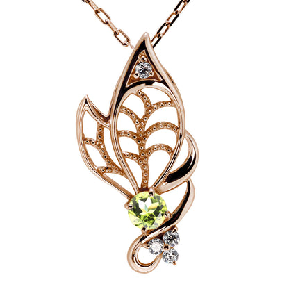 蝶モチーフ ネックレス レディース 誕生石 透かし 可憐 SV925 K10 K18 Pt900 選べるカラー ペンダント 羽 バタフライ 人気 女性 大人 華やか おしゃれ (品番 mh-0433)